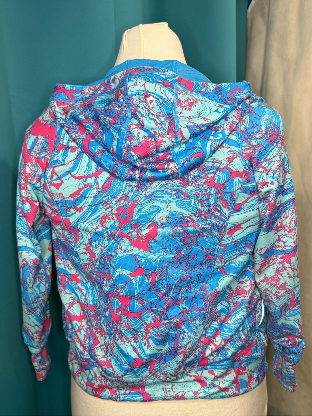 Ivivva by lululemon One Two Punch Reversible Jacket | Girls Sz 4 | Blue Tropics